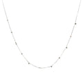 14k White Gold .15ct G SI1 Round Diamond Bezel with Small Star Necklace