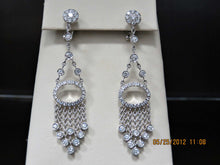 Load image into Gallery viewer, Ladies 18k white gold diamond chandelier earrings