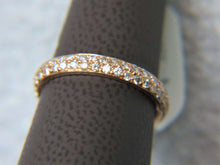 Load image into Gallery viewer, Ladies 18k rose gold pave set diamond eternity ring