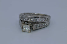 Load image into Gallery viewer, Ladies 14k white gold GIA certified Diamond ring