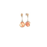 14k Yellow Gold Coral Earrings 10mm