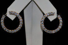 Load image into Gallery viewer, Ladies 14k yellow gold Diamond eternity loop earrings