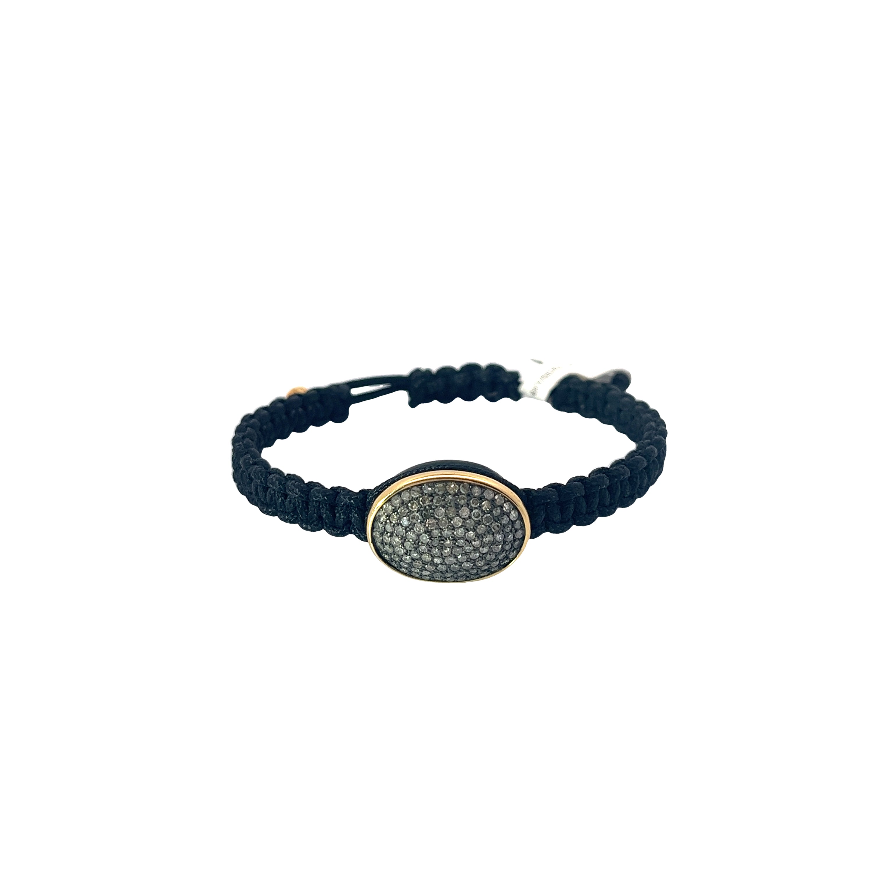 14k yellow gold and silver Chocolate diamond bracelet