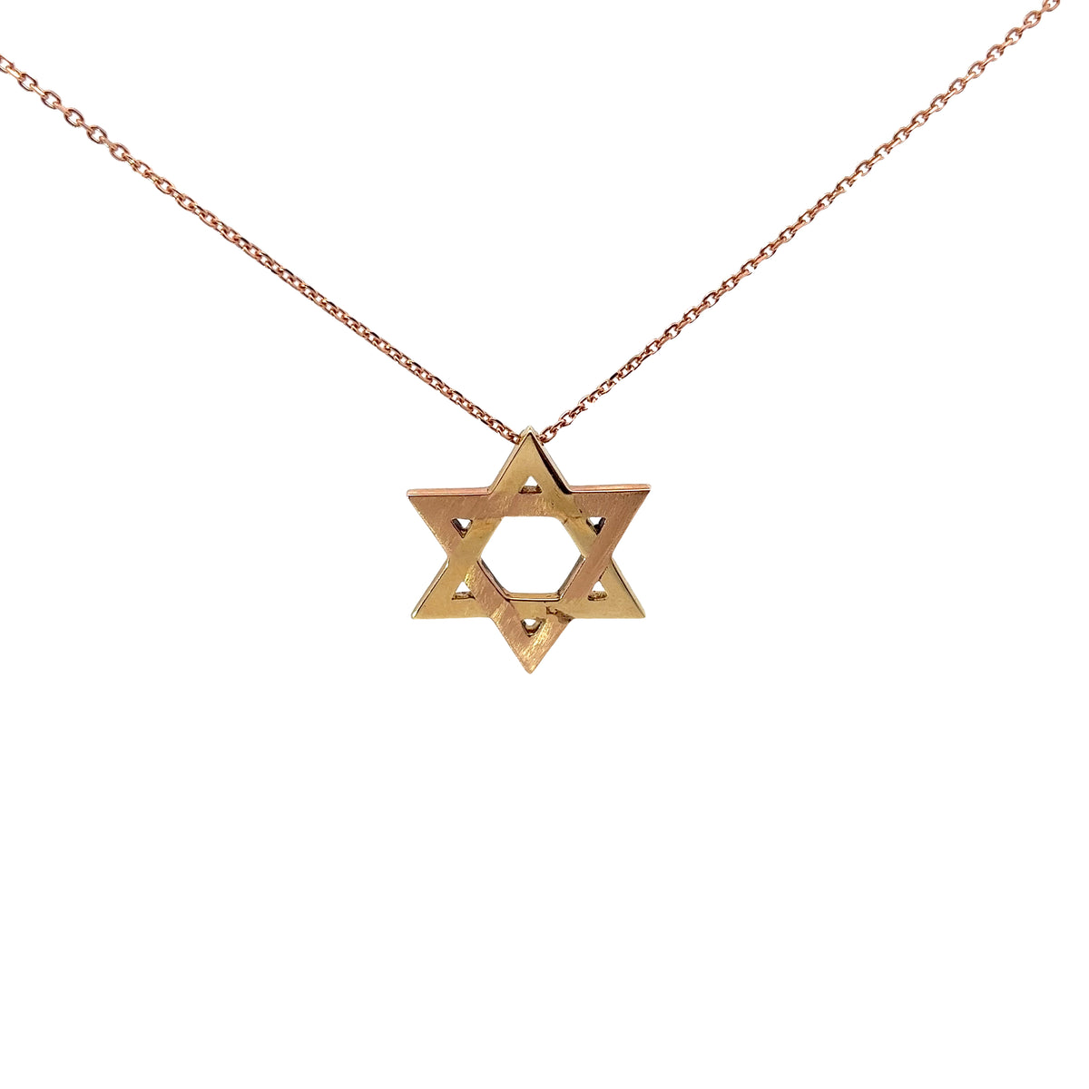 14k Two Toned Star of David Necklace 6.4 grams