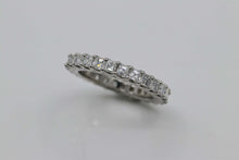Load image into Gallery viewer, Ladies platinum Ascher Cut diamond eternity ring