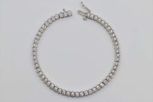 Load image into Gallery viewer, Ladies 14k white gold diamond tennis bracelet