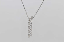 Load image into Gallery viewer, Ladies 18k white gold Diamond Dangle Necklace