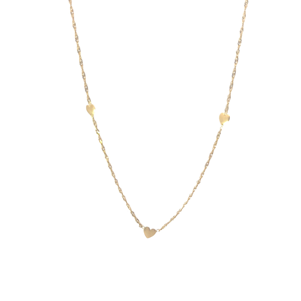 14k Yellow Gold Heart Necklace 2.2 gram
