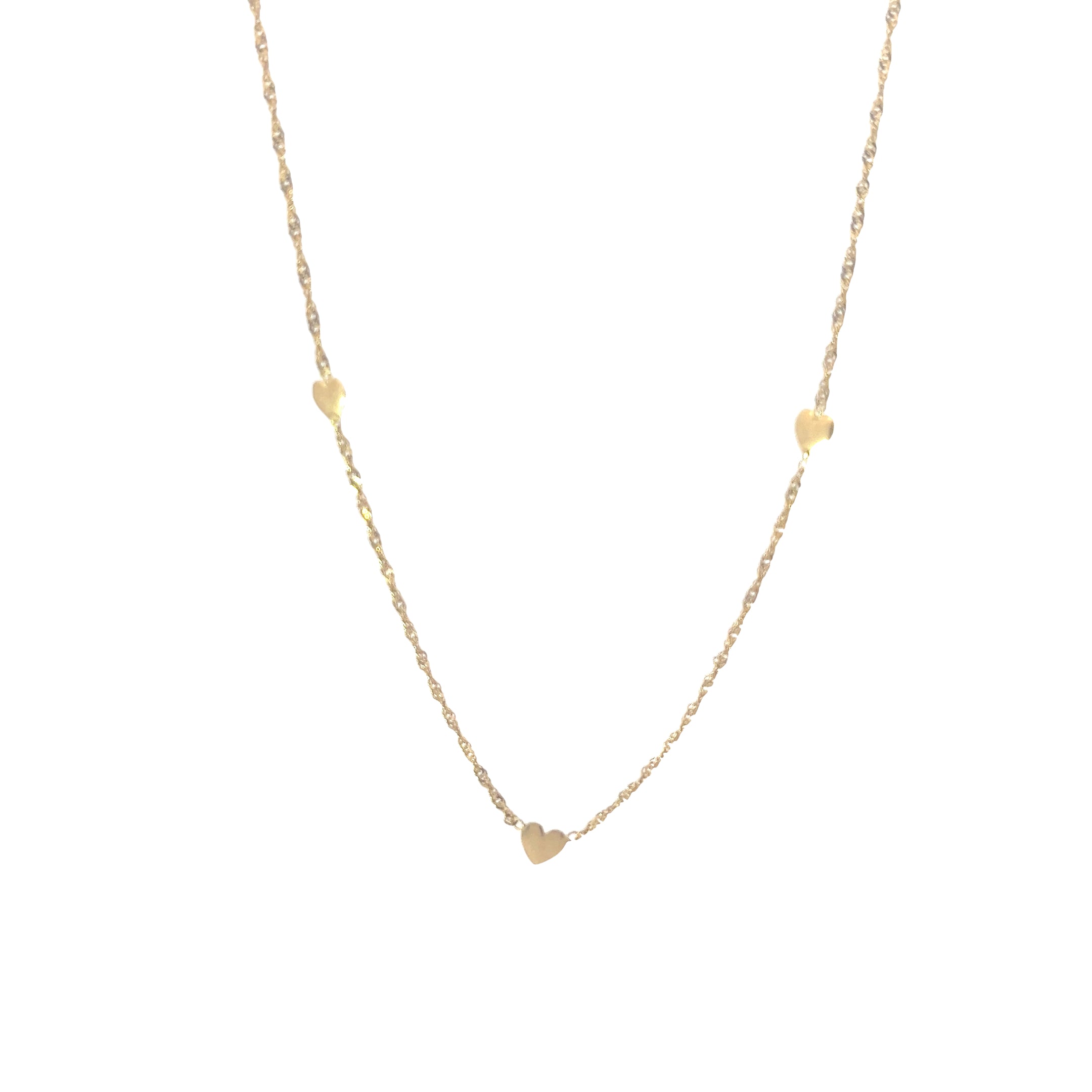 14k Yellow Gold Heart Necklace 2.2 gram