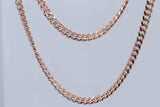 Mens 14k rose gold Cuban link necklace