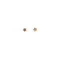 14k Yellow Gold Star Stud Baby Earrings
