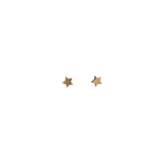 14k Yellow Gold Star Stud Earrings