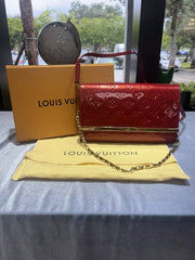 Louis Vuitton Vernis Ana Indian Rose Clutch Purse Pre Owned