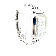 Michele Deco Diamond Bezel /Mother of Pearl /Chronograph /Analog Quartz 33mm (71-600) B40666ss