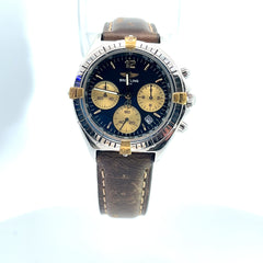 Breitling Suisse Chronographer 100M Quartz/Gold Steel /Brown Leather Strap Pre-Owed