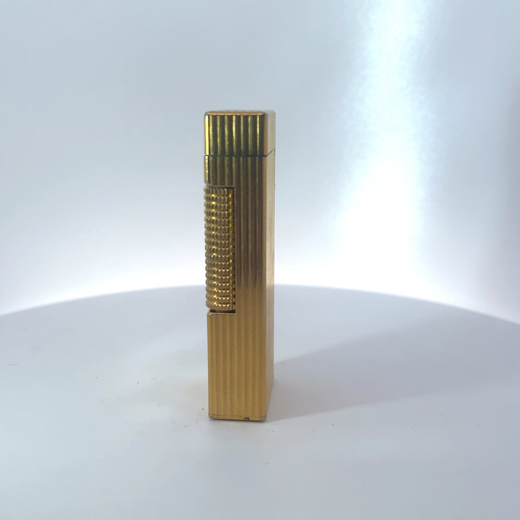 Pre-Owned Vintage Dun Hill Gold Plated Grooved Lighter