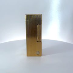 Pre-Owned Vintage Dun Hill Gold Plated Grooved Lighter