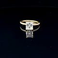 18k yellow gold 2.01ct G VVS2 Emerald Cut Natural Diamond Engagement Ring Certified By GIA #5191819106