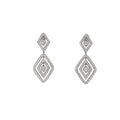 18k White Gold 1.95ct E VVS2 Round Diamond Dangle Earrings Roberto Coin Collection /Diamante Collection