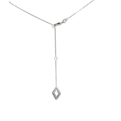 18k White Gold .77ct E VVS2 Round Diamond Necklace Roberto Coin /Diamante Collection