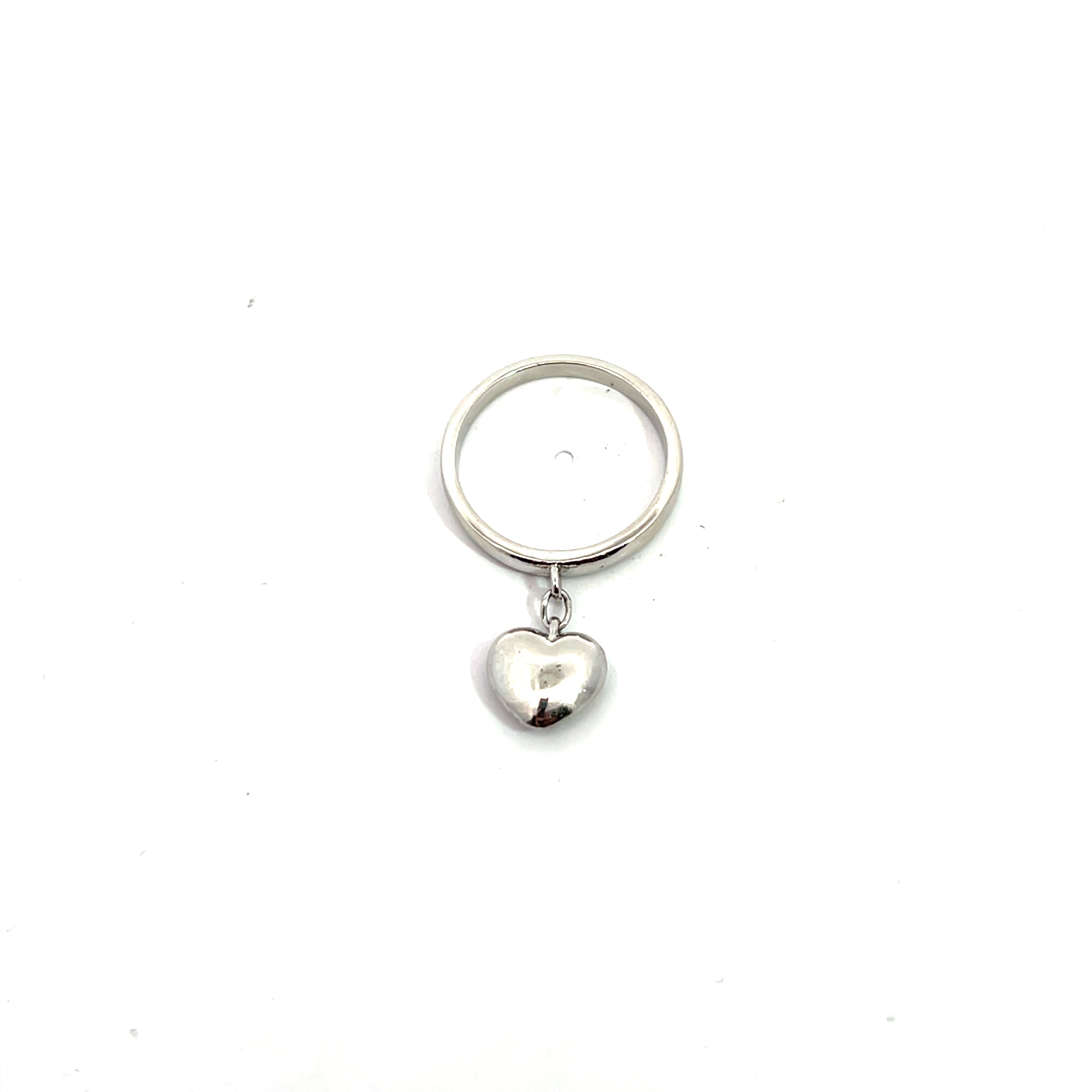 Tiffany & Co Heart Charm Round Diamond Platinum Ring