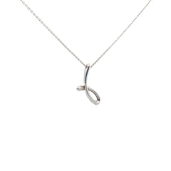 Pre-Owned Tiffany & Co. 925 Sterling Elsa Peretti Letter J Pendant Necklace 2.5g 16" inch