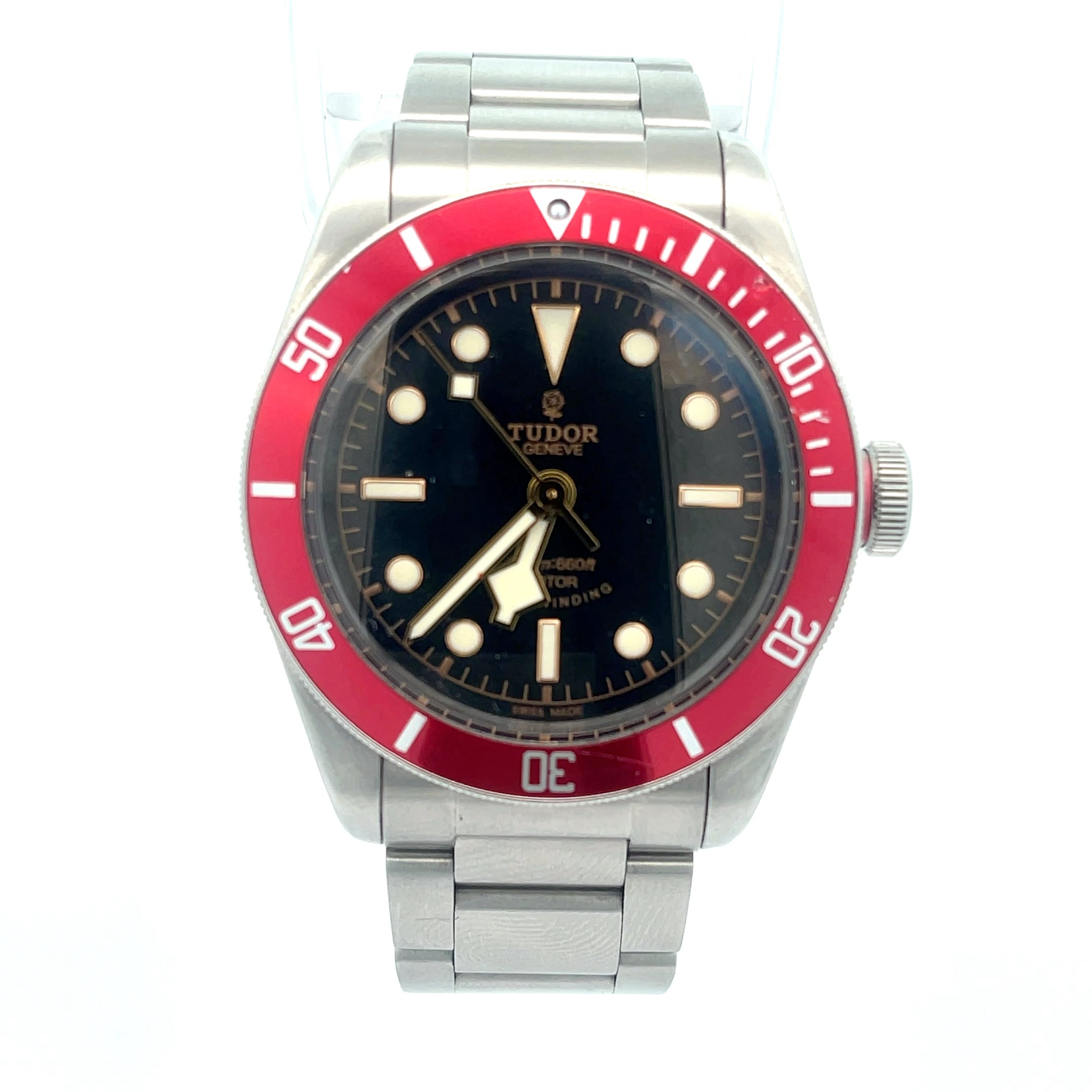 Pre-Owned Tudor Heritage Black Bay Watch/ Black Dial / Stainless Steel/ 41mm/Reference  7922OR/ Water Proof/ Red Bezel / Automatic Movement