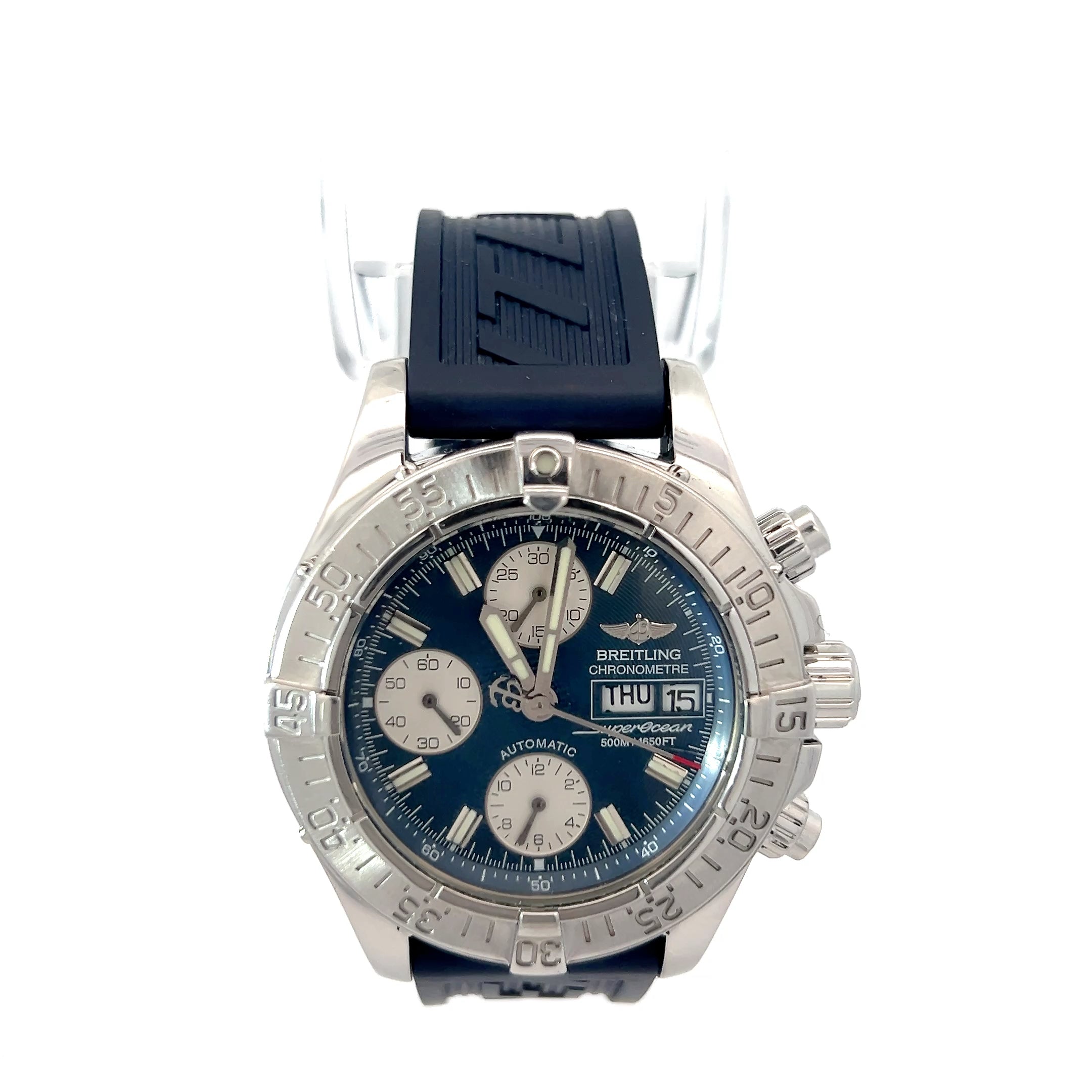 Pre-owed Breitling Super Ocean Stainless Steel Chronograph Watch