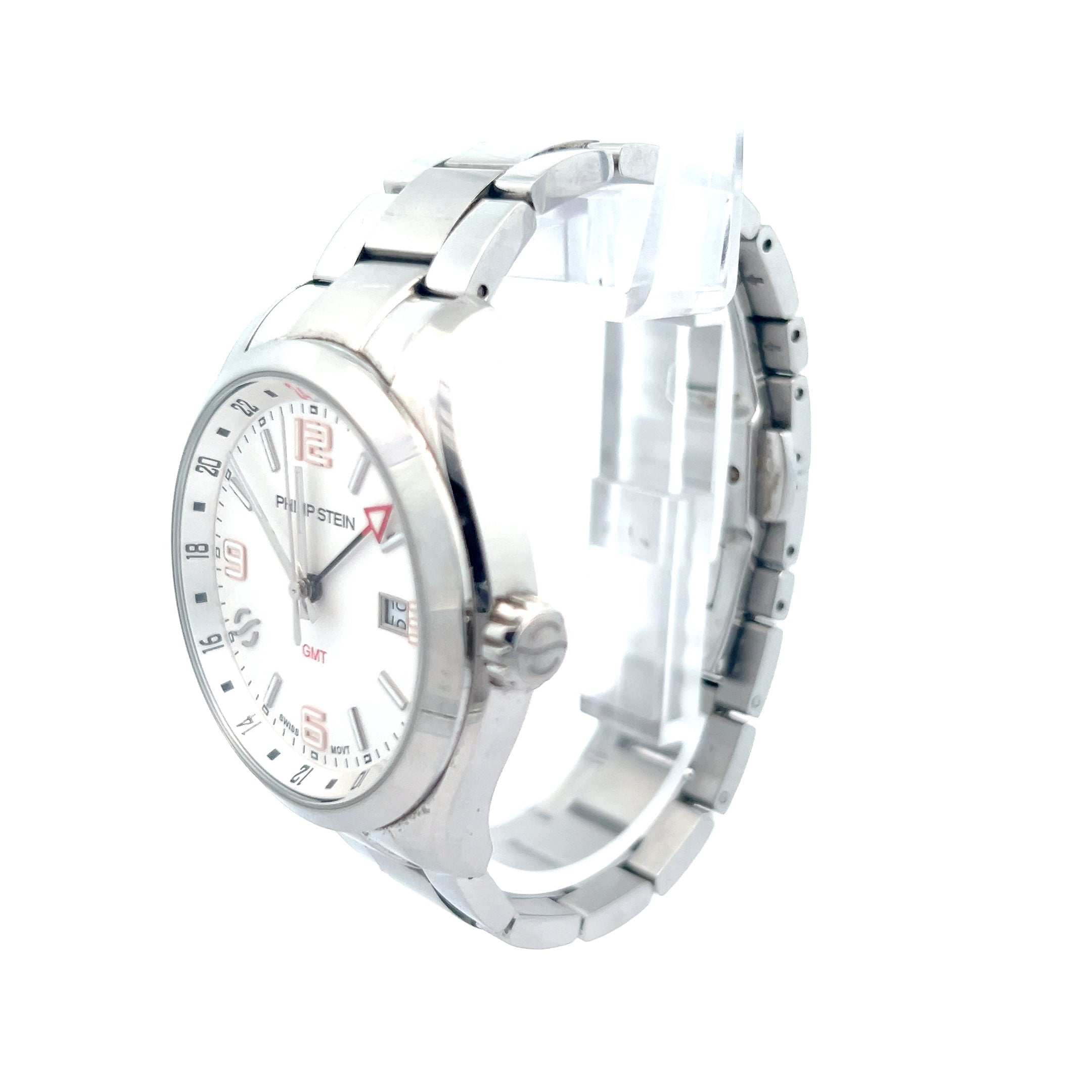 Philip Stein Traveler GMT White Dial Men's Watch