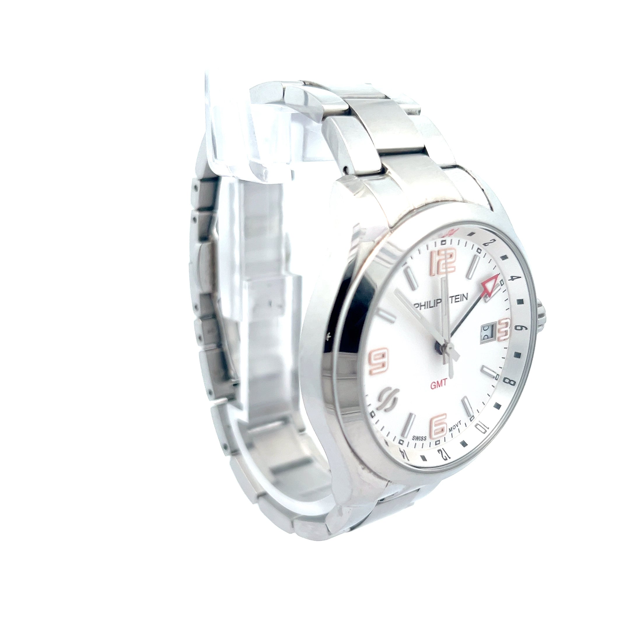 Philip Stein Traveler GMT White Dial Men's Watch