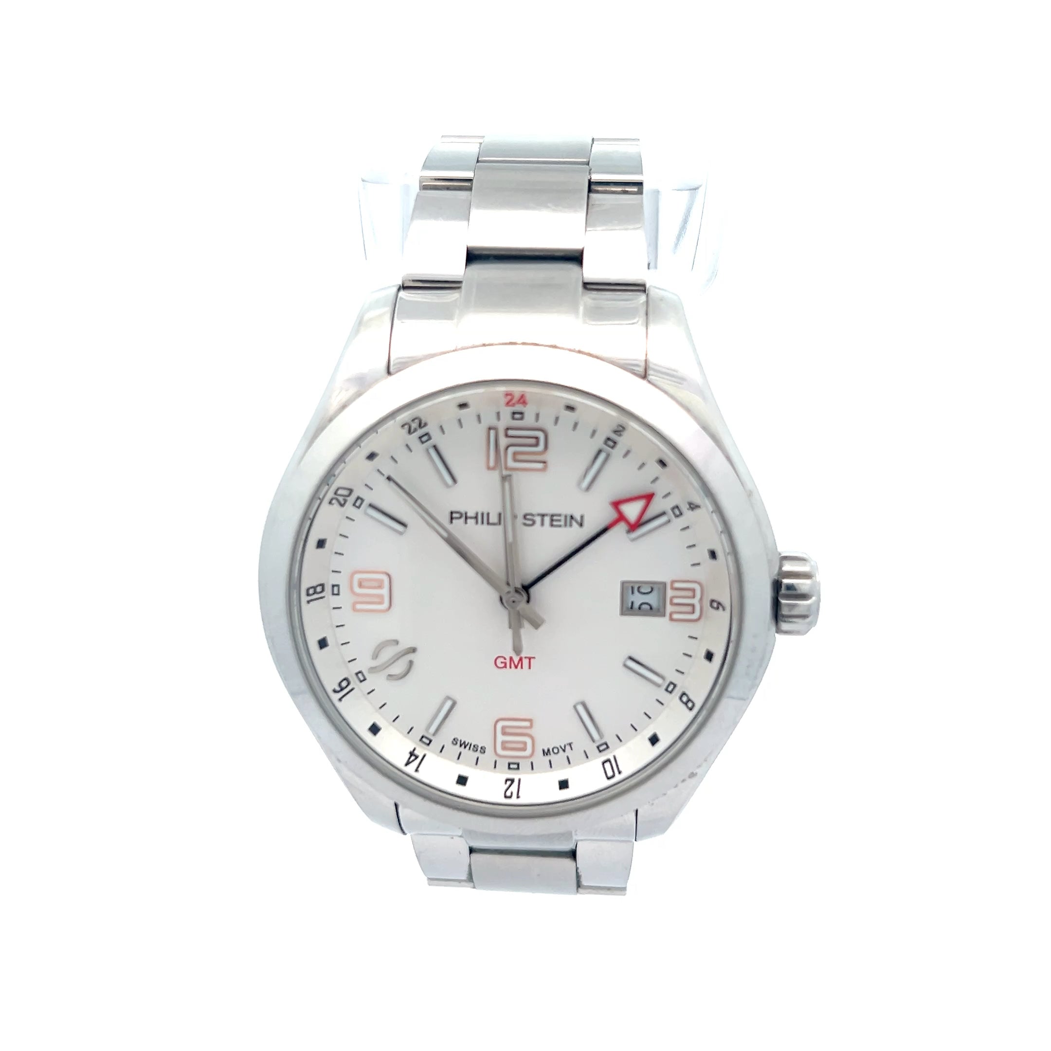 Philip Stein Traveler GMT White Dial Men's Watch