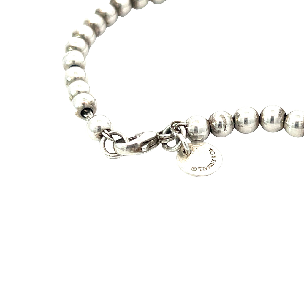 Pre-Owned Tiffany & Co. Mini Heart Tag Bead Bracelet