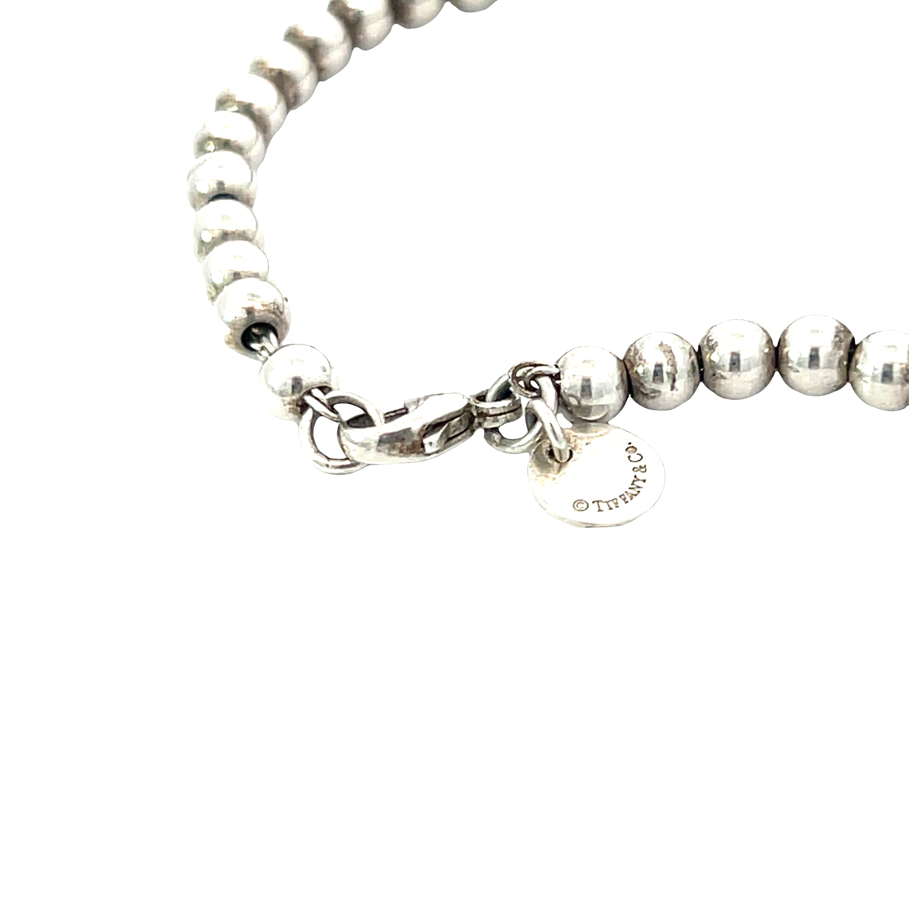Pre-Owned Tiffany & Co. Mini Heart Tag Bead Bracelet