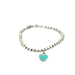 Pre-Owned Tiffany & Co. Mini Heart Tag Bead Bracelet