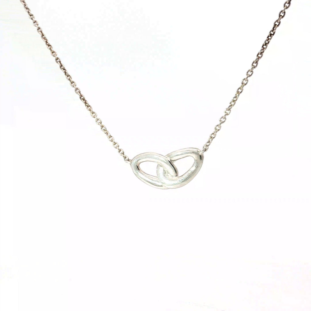 Pre-Loved 18k White Gold and Sterling Silver Ippolita Interlocking Necklace 18" inch