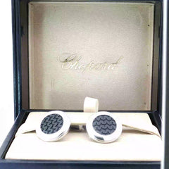 Pre-Loved Chopard Stainless Steel and Rubber Cuff Links