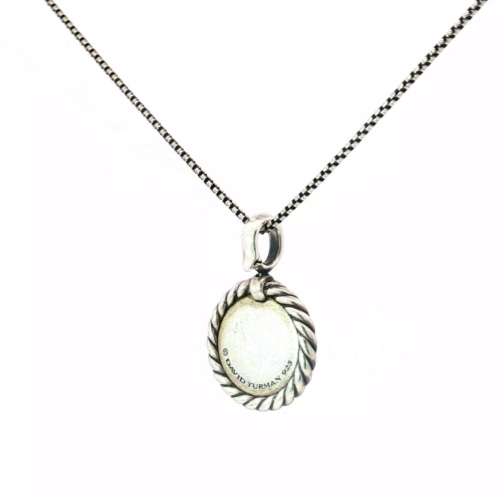 Pre-loved Sterling Silver David Yurman Blank Initial Pendant