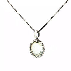 Pre-loved Sterling Silver David Yurman Blank Initial Pendant