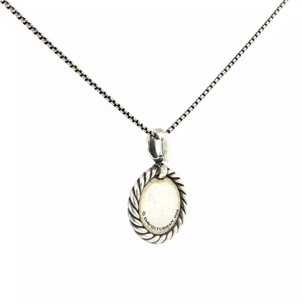 Pre-loved Sterling Silver David Yurman Blank Initial Pendant