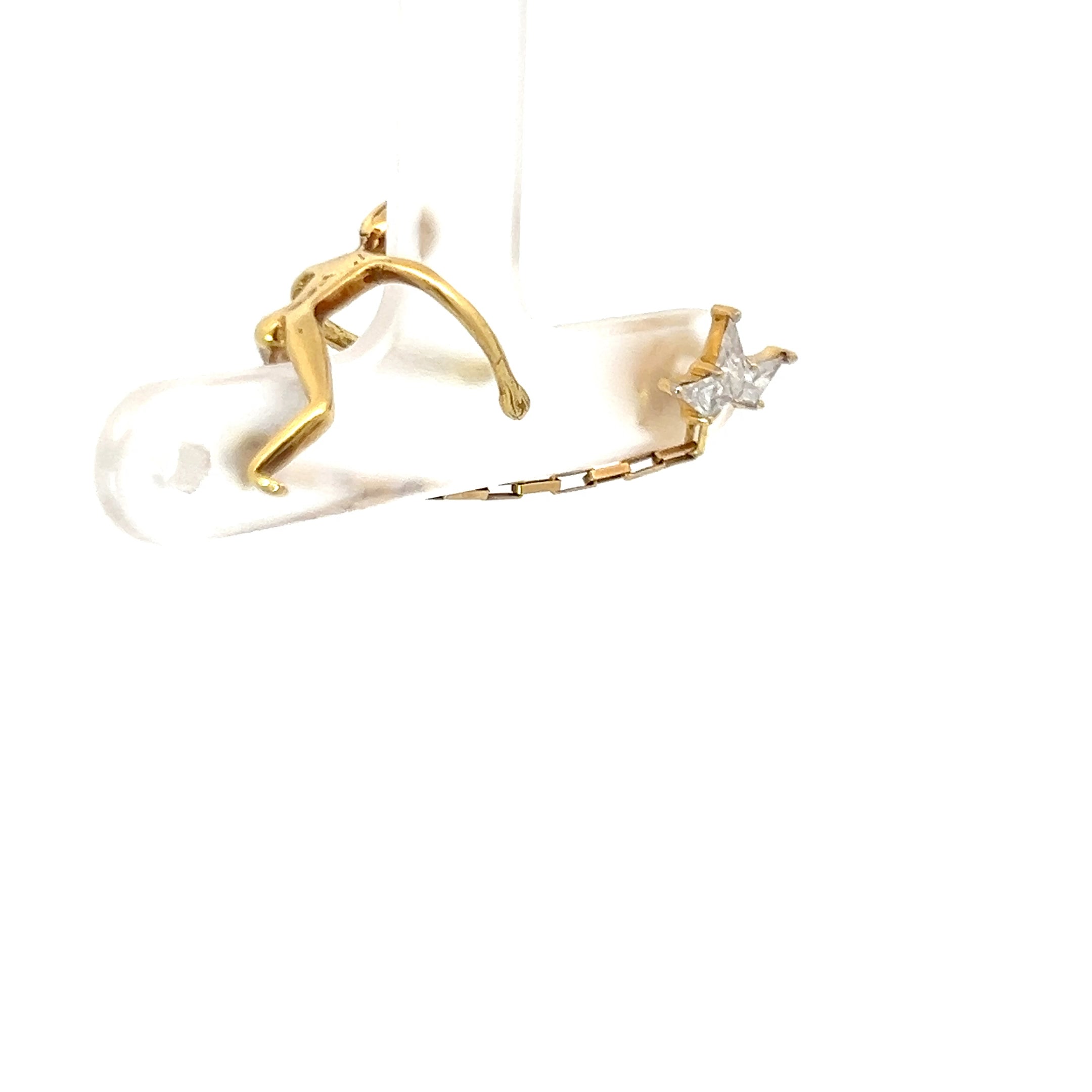 18k Yellow Gold Mountain Climber Cuff Earring