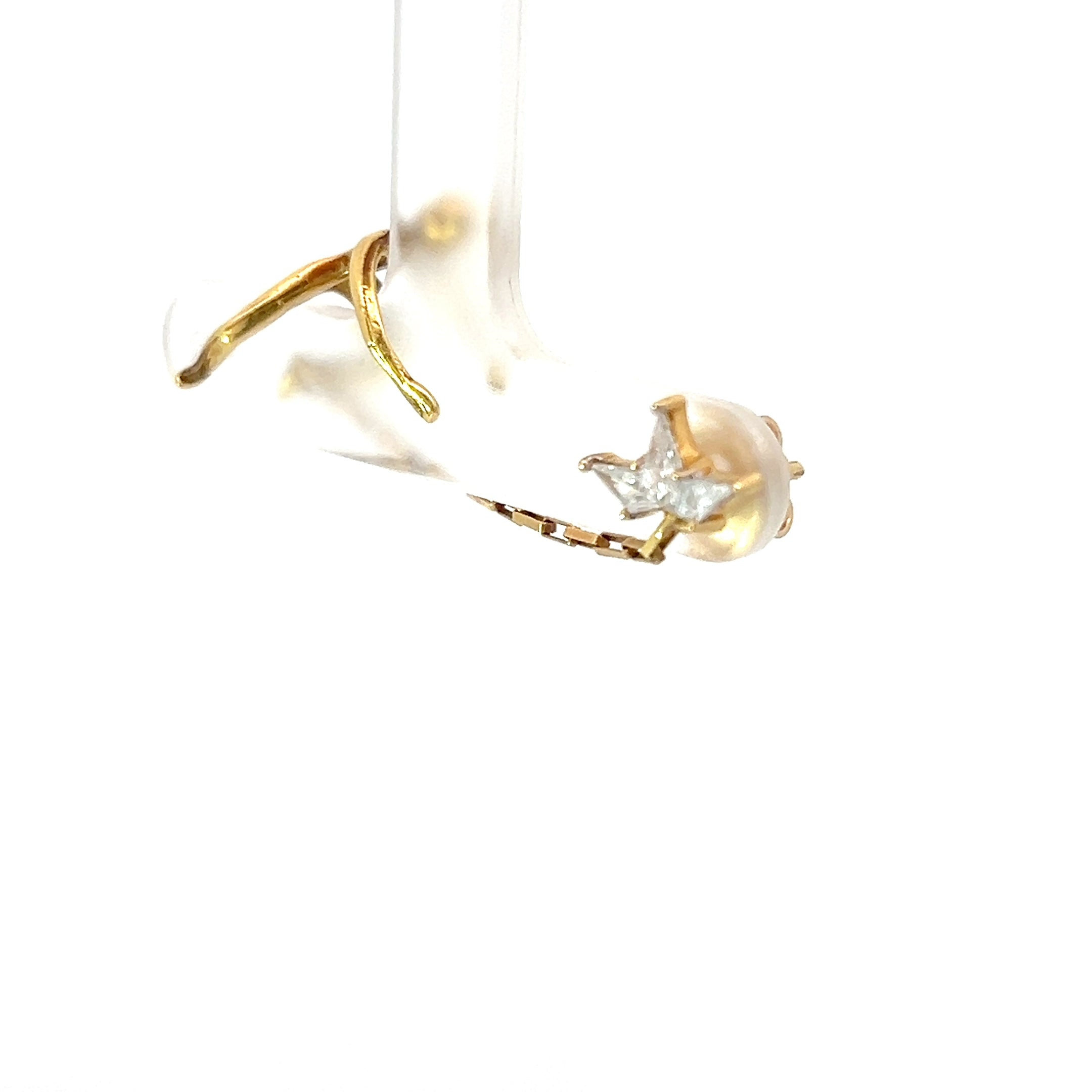 18k Yellow Gold Mountain Climber Cuff Earring