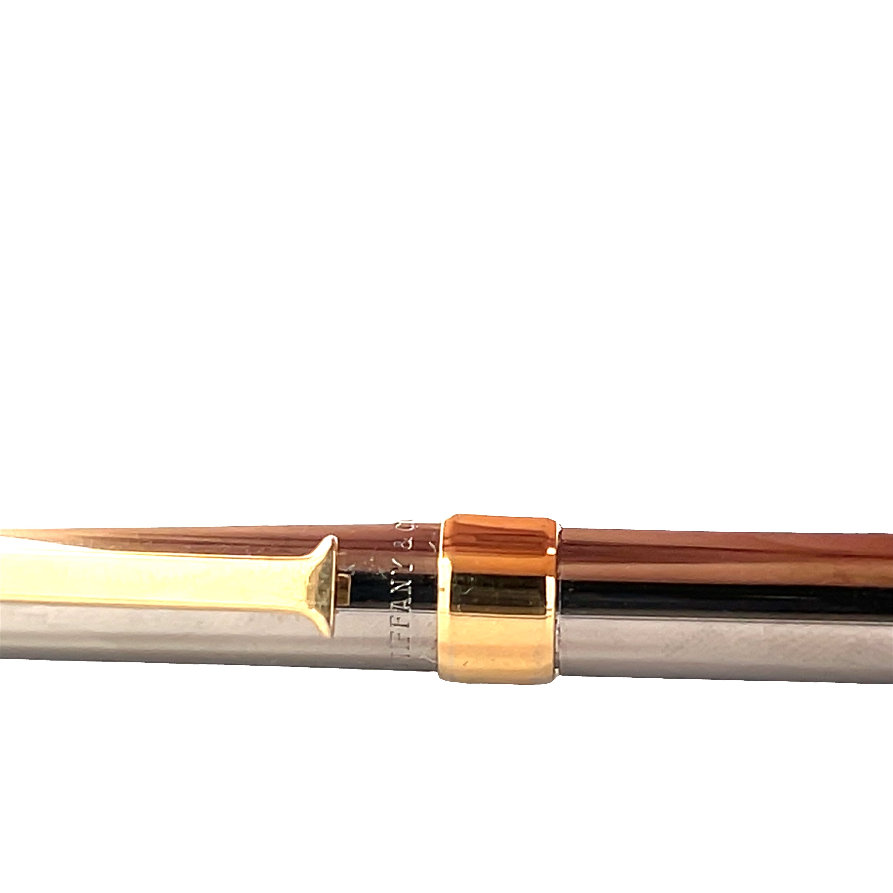 Pre-owned Tiffany & Co. Silver and Gold Plated Ball Point Pen 13 cm