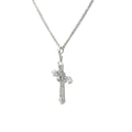 Platinum 1.00ct G VS2 Round Diamond Vintage Deco Cross Pendant