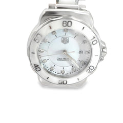 Pre-Loved Tag Heuer Formula 1 /.09ct I SI2 (12) Round Diamond 12 Hour Mark Diamond/32mm/ White Dial/ Stainless Steel Watch