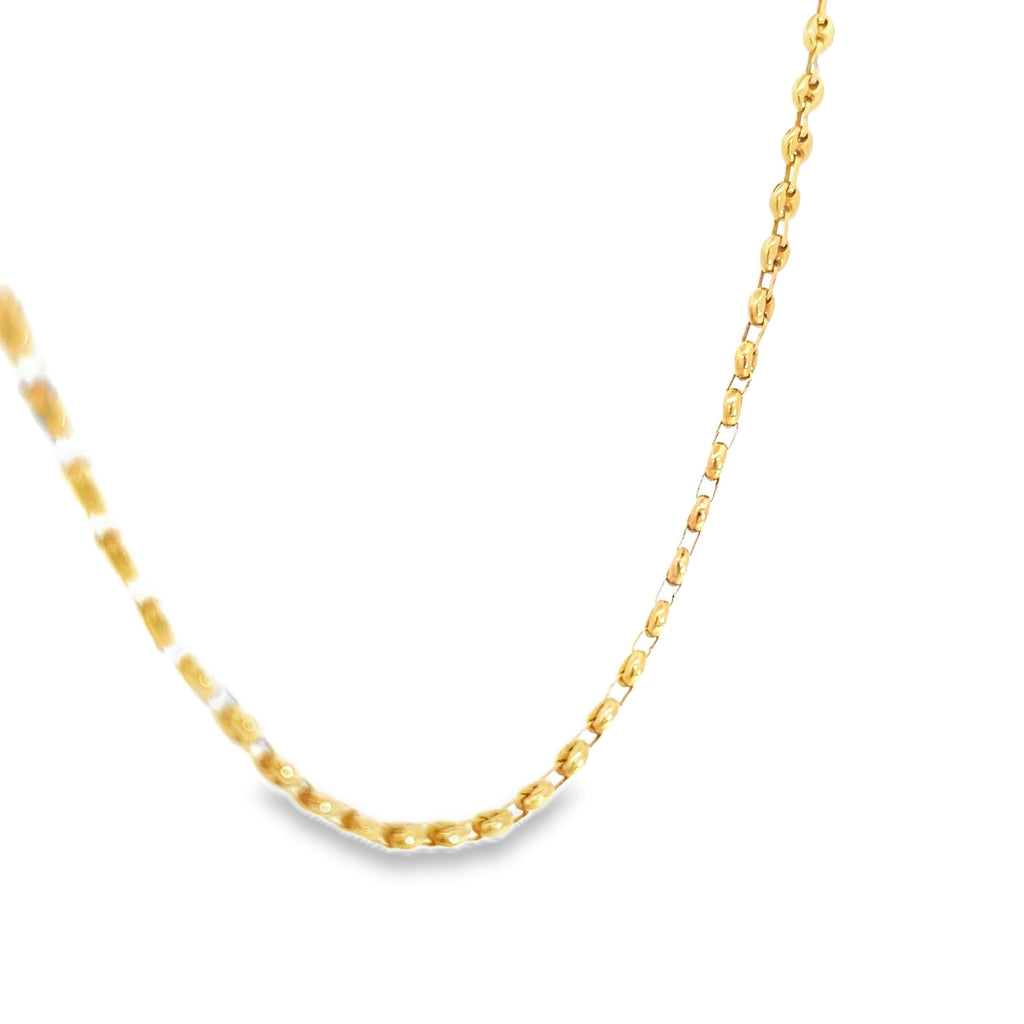 18k Yellow Gold Puff Gucci Necklace 7.1 Gram 16"inch