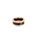Pre-Loved 18k Rose Gold and Ceramic 3 Row B Zero Bulgari Ring