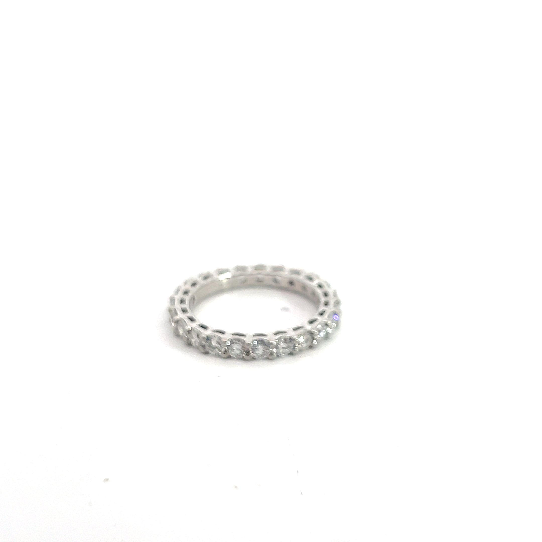 Platinum 2.50ct F VS2 Round Diamond Eternity Band