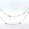 14k Yellow / White Gold 1.92ct G/H VS2 / SI1 Round Diamond by the Yard Necklace
