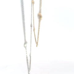 14k Yellow / White Gold 1.92ct G/H VS2 / SI1 Round Diamond by the Yard Necklace