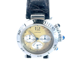 Pre-Love Cartier Pasha 38mm Champagne Dial with Leather Band